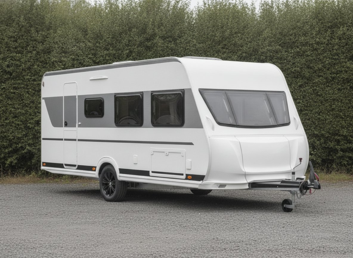 LMC Wohnwagen, weiss/grau